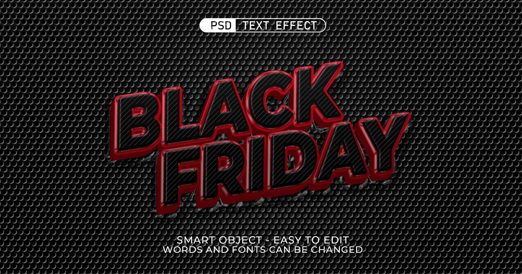 Artstation Black Friday Psd Fully Editable Text Effect Layer Style