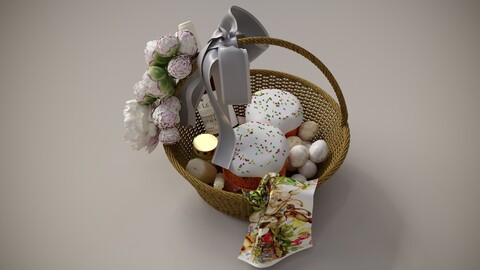 Basket with Easter Cakes