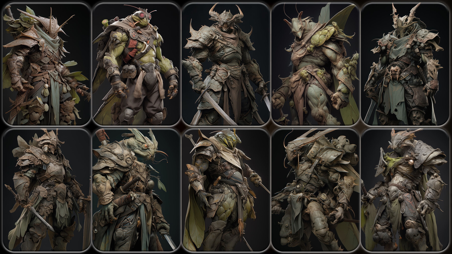 ArtStation - 200 Grasshopper Warriors Reference Pack | 4K | v.63 | Artworks