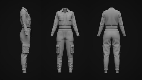 Women's Tracksuit 3d Model