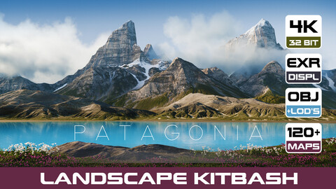 8 MOUNTAINS KITBASH PACK | PATAGONIA LANDSCAPES | Source Gaea files