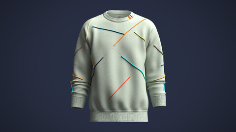 Multi Color piping Sweatshirt