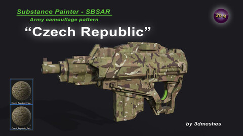 Czech Republic - Army Camouflage Pattern - SBSAR Material by 3dmeshes Berlin