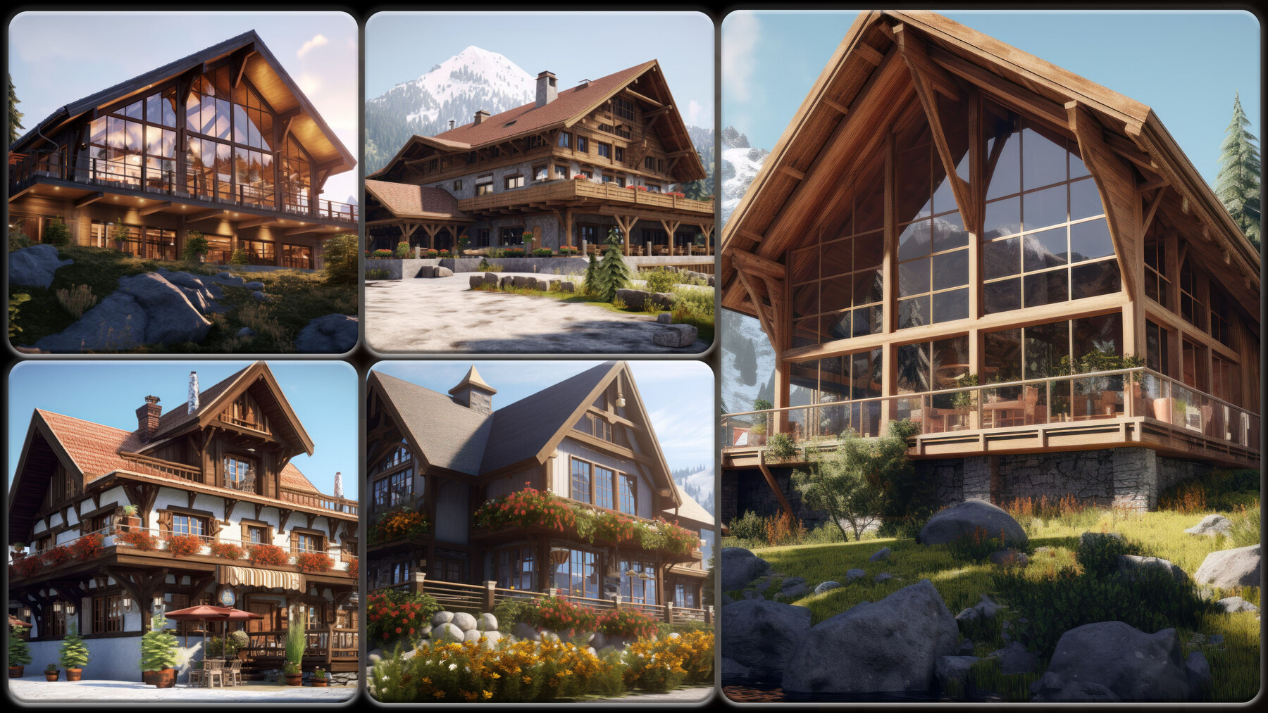 ArtStation - 210 Swiss Chalet Architecture Reference Pack | 4K | v.55 ...