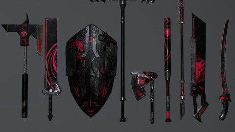 Melee Weapon Pack Sci Fi Design