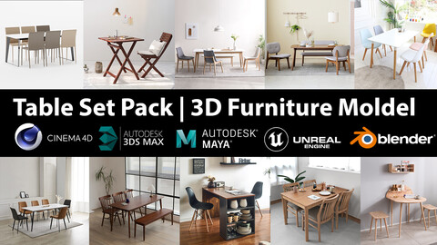 TableSet Pack | 10 Models furniture