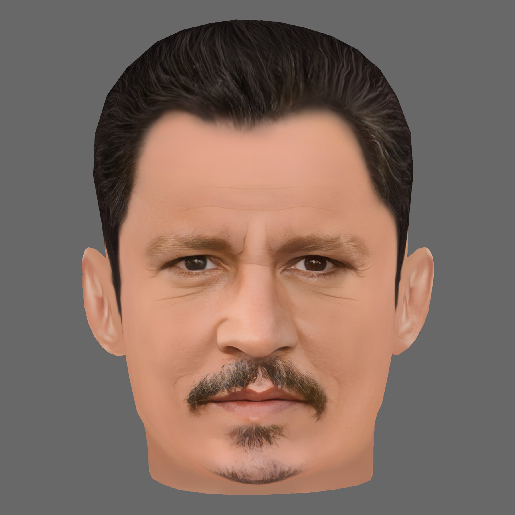 ArtStation - Johnny Depp Head - Low poly head for game | Game Assets