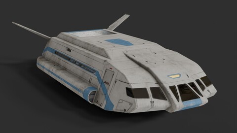 Star Commuter Shuttle gameready 3d Model