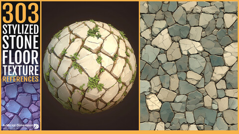 303 Stylized stone floor texture