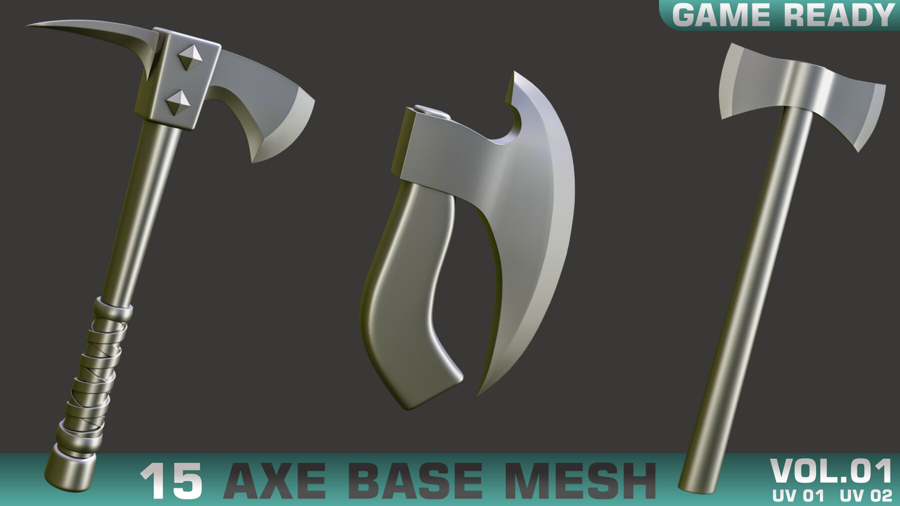 ArtStation - 15 AXE BASE MESH - GAME READY | Game Assets