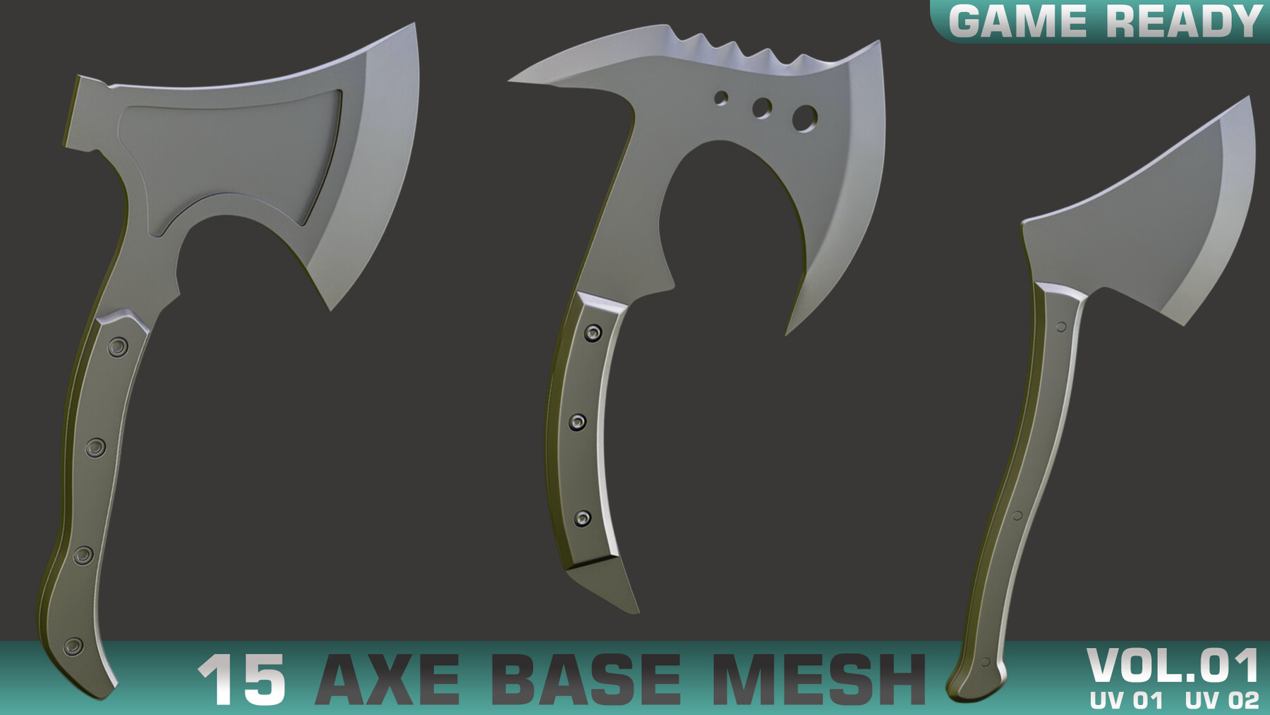 ArtStation - 15 AXE BASE MESH - GAME READY | Game Assets