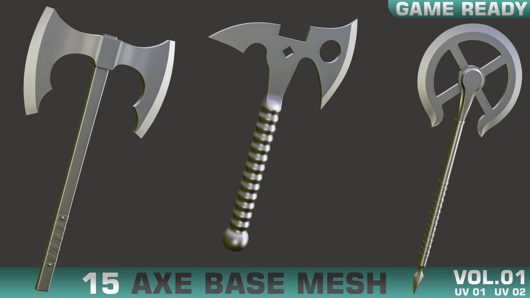 ArtStation - 15 AXE BASE MESH - GAME READY | Game Assets