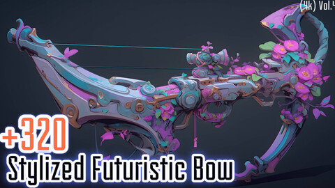 +320 Stylized Futuristic Bow Concept (4k)