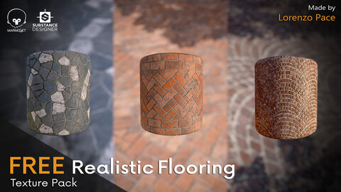 Realistic Brick Floor - The streets of ROME