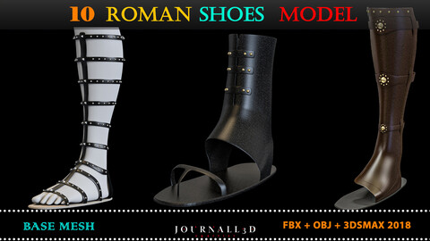 10 roman shoes basemesh