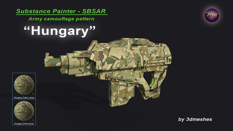 Hungary - Army Camouflage Pattern - SBSAR Material by 3dmeshes Berlin