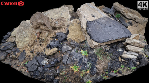 concrete asphalt ground debris photoscan