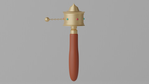 Tibetan Buddhist Hand Held Prayer Wheel