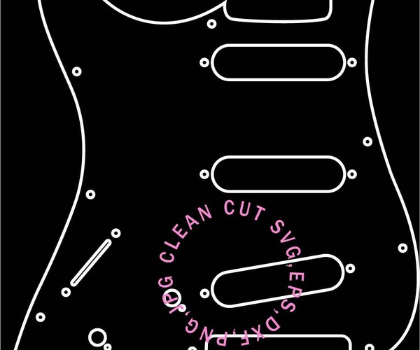 ArtStation - LEFT HANDED FENDER STRATOCASTER PICKGUARD GUITAR LINE ART ...