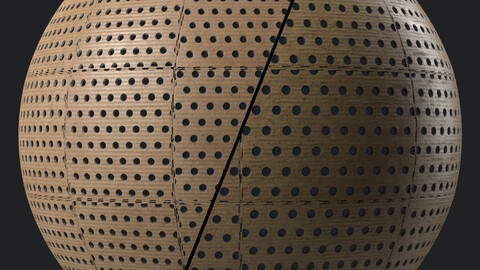 CardBoard Materials 05- Perforated Cardboard | Sbsar Pbr 4k Seamless