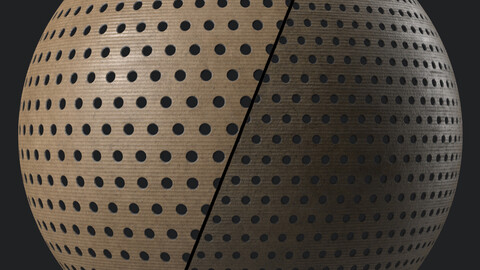 CardBoard Materials 06- Perforated Cardboard | Sbsar Pbr 4k Seamless