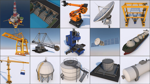 16 Industrial Collection 3D Model