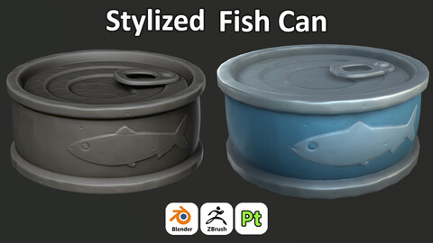 Stylized Fish Can For Games 3D Art / Tutorial