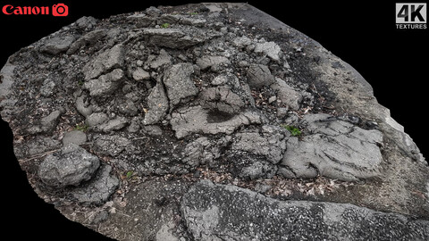 asphalt ground debris pile photogrammetry