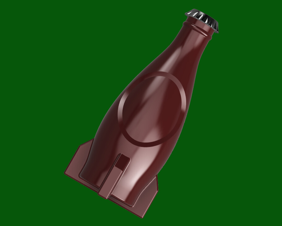 Artstation Fallout 4 Nuka Cola Bottle 3d Model Resources 0135