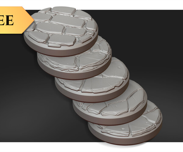 ArtStation - Bases 25mm 01 - 3d printable miniature | Resources