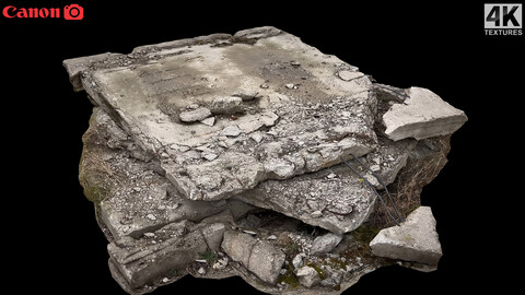 concrete debris slabs ruins photogrammetry