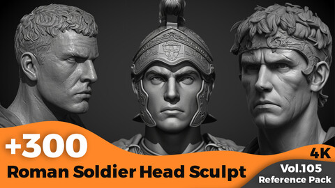 +300 Roman Soldier Head Sculpt References(4k)