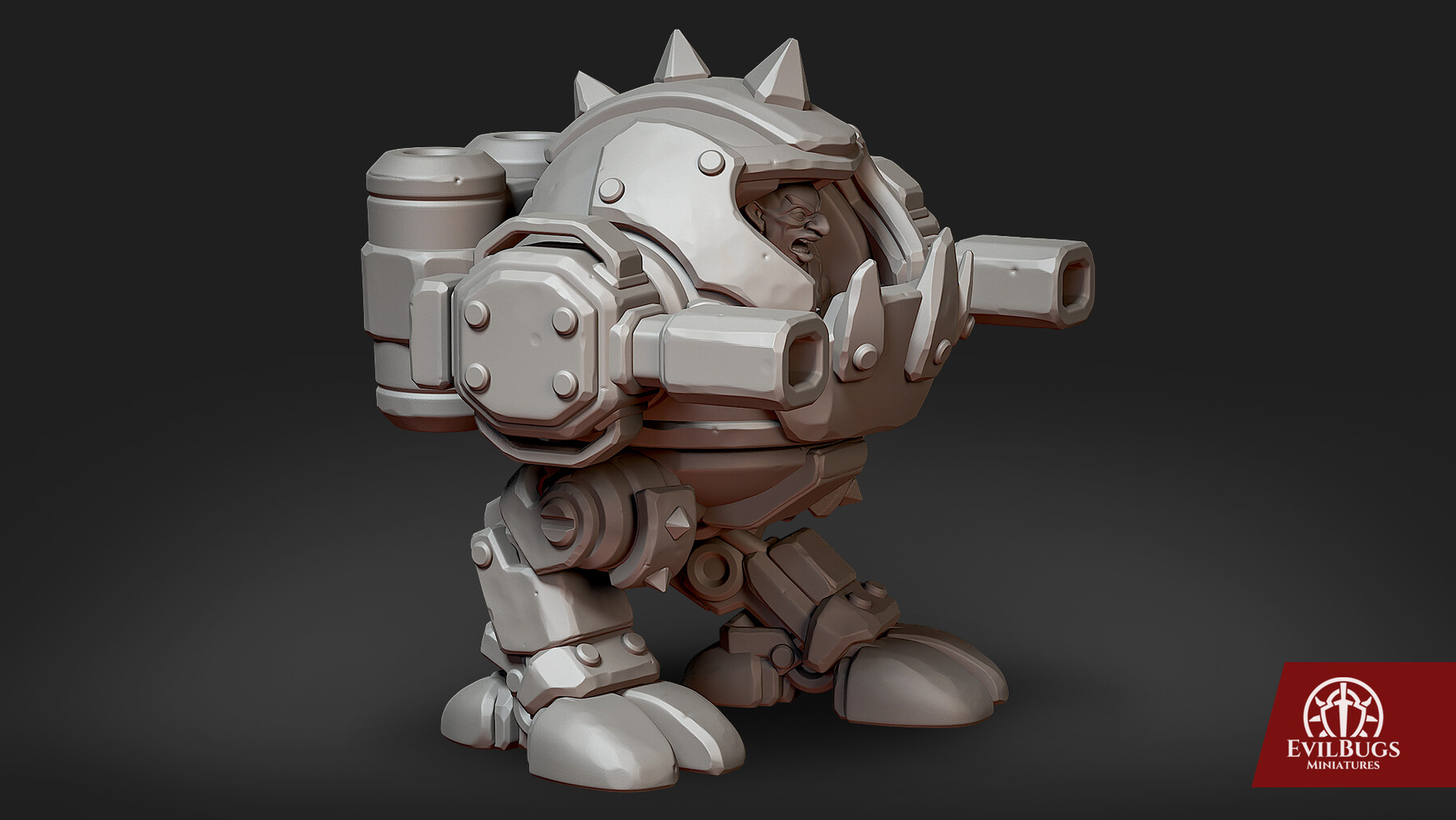 ArtStation - Ravager Battle Armored Mech - 3d printable miniature ...