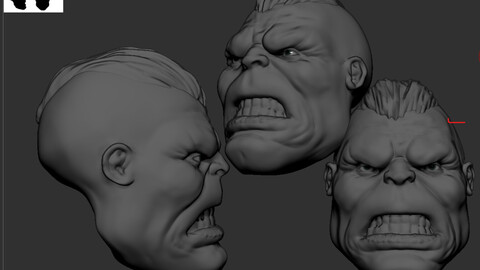 Hulk Head Basemesh