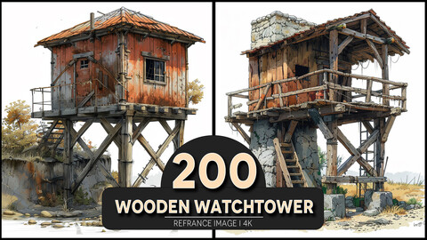 Wooden Watchtower 4K Reference/Concept Images