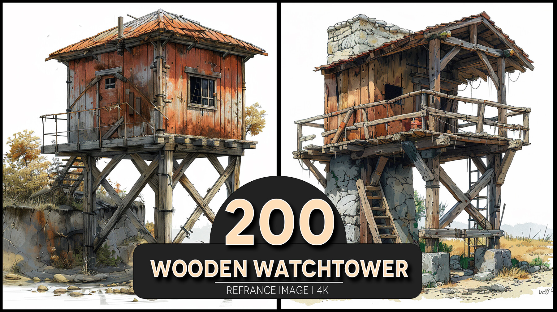 ArtStation - Wooden Watchtower 4K Reference/Concept Images | Artworks