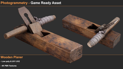 Game Ready Asset - Photogrammetry Woodenplaner