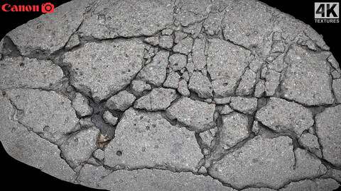 road cracked debris part1 photogrammetry