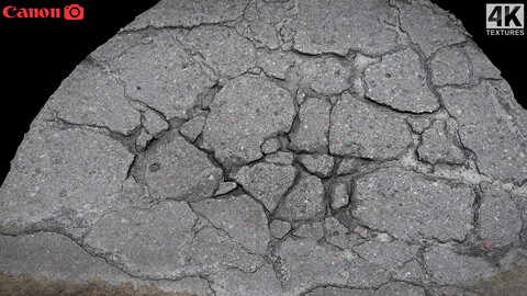 road debris cracked asphalt part2 photogrammetry