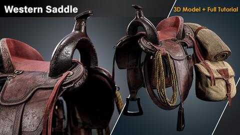 Western Saddle / Full Tutorial + 3D Model