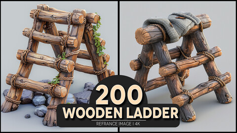 Wooden ladder 4K Reference/Concept Images