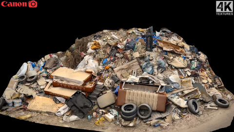 trash pile mixed side part photogrammetry