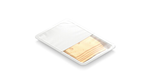 Cheese Packaging - plastic transparent tray with chese slices