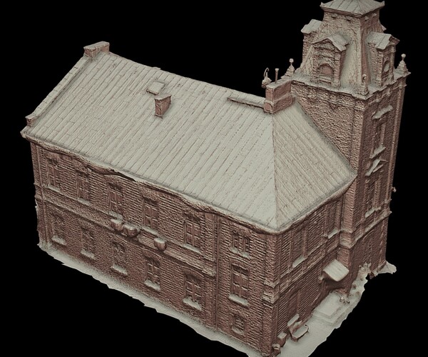 ArtStation - classical abandoned bricks building drone scan | Resources