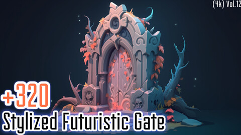 +320 Stylized Futuristic Gate Concept (4k)