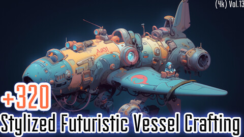 +320 Stylized Futuristic Vessel Crafting Concept (4k)