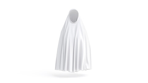 White Chador - muslim traditional woman outer garment