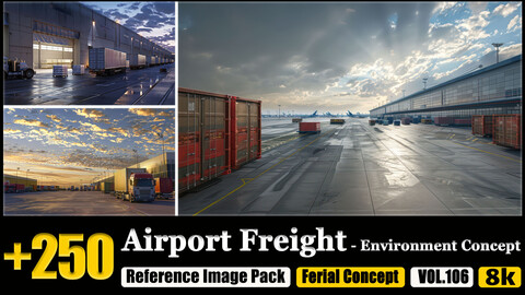 250 Airport Freight Environment Concept Reference Image Pack v.106 |8K|