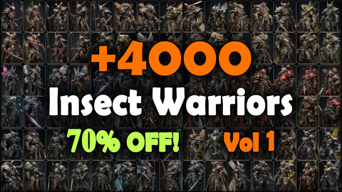 4000 Insect Warriors Reference Pack | MEGA Bundle | 4K | v.1