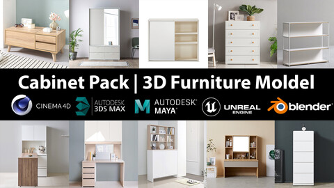 Cabinet Pack | 10 Models furniture Vol 15